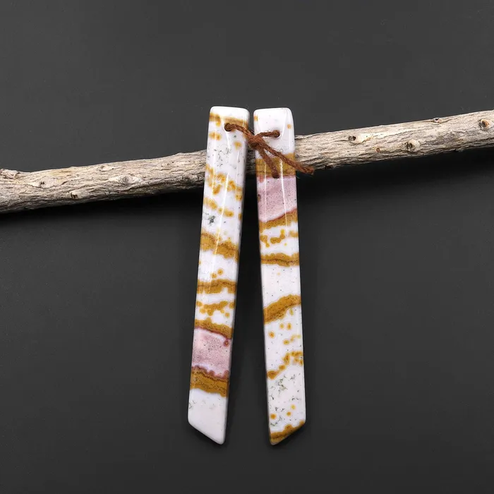 Natural Ocean Jasper Super Long Linear Spike Earring Pair Matched Gemstone Beads A3 Intrinsic Trading Earrings Natural Ocean Jasper Super Long Linear Spike Earring Pair Matched Gemstone Beads A3 Intrinsic Trading Earrings