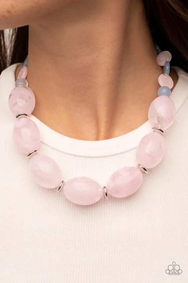 Necklaces All Eyes On U Jewelry Paparazzi Accessories Belle of the Beach Pink Paparazzi Necklace