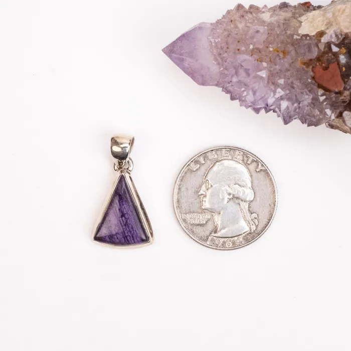 Necklaces InnerVision Crystals Sugilite Pendant 357 g 28x14mm 925 Silver