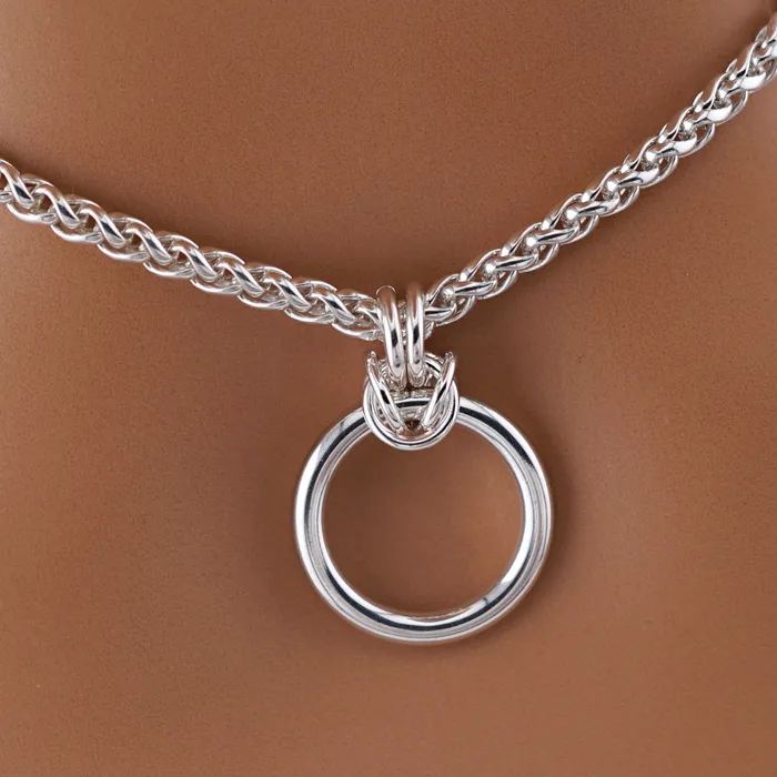 Rings Sterling Silver O Ring Wheat Captive Collars