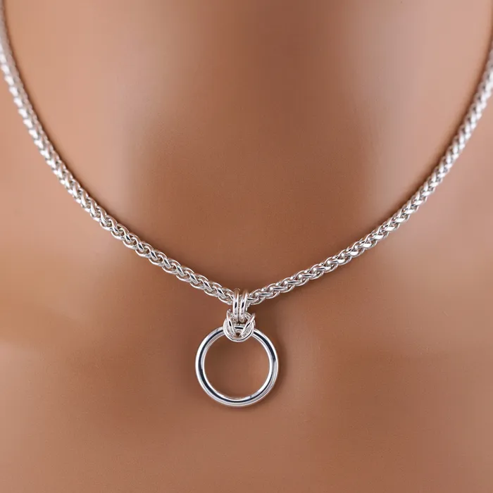 Rings Sterling Silver O Ring Wheat Captive Collars