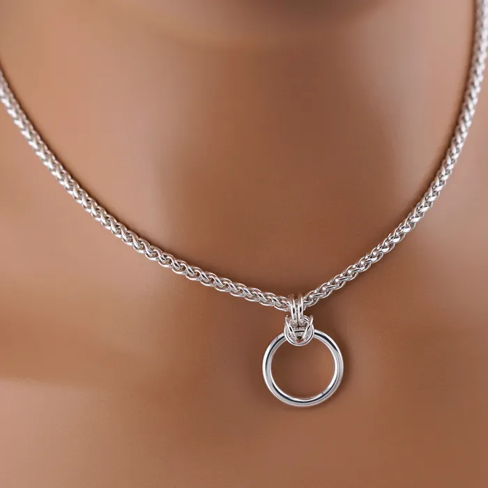 Rings Sterling Silver O Ring Wheat Captive Collars