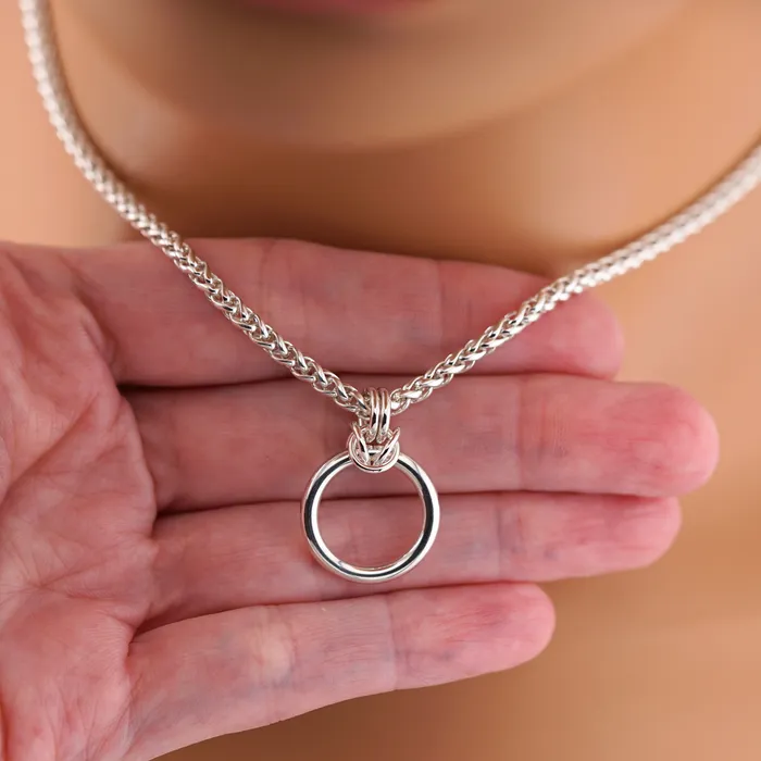 Rings Sterling Silver O Ring Wheat Captive Collars
