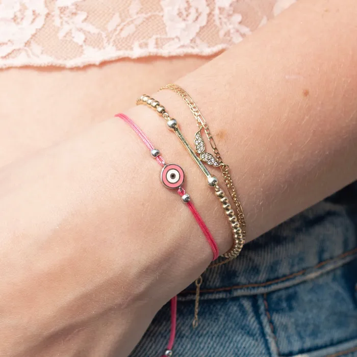 Suetables 3mm Bead Bracelet with Bar Bracelets