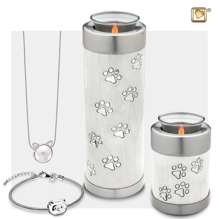 Tealight Pet Pearl Tall Urn LoveUrns Pets Earrings Tealight Pet Pearl Tall Urn LoveUrns Pets Earrings