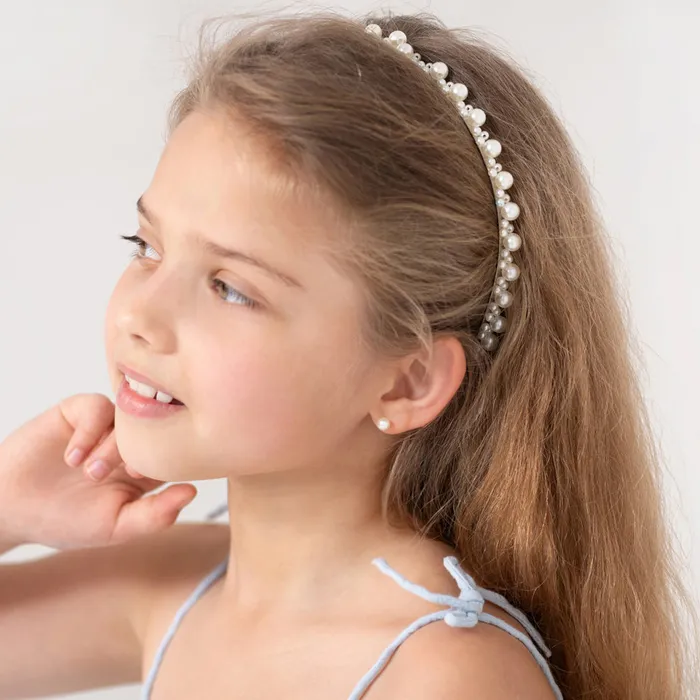 14k Gold Classic Freshwater Cultured Pearl 35mm Baby Toddler Kids Earrings Safety Screw Back Baby Screw Back Earrings Earrings