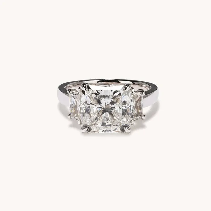 630 Princess Lab Diamond 3Stone Engagement Ring Happy Jewelers Rings