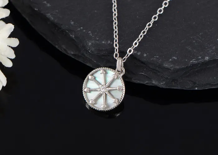 Alilang Alilang 925 Sterling Silver Shell Necklace With Octagonal Star Heart Circular Coin Pendants Necklaces Alilang Alilang 925 Sterling Silver Shell Necklace With Octagonal Star Heart Circular Coin Pendants Necklaces