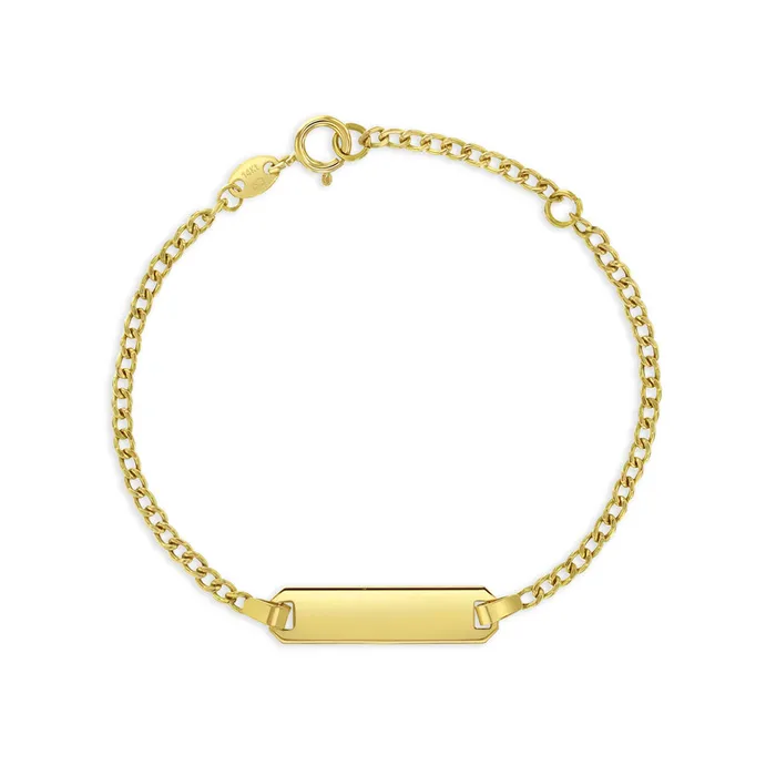 Baby ID Bracelets Bracelets 14k Gold 4555 Classic Curb Identification Baby Toddler Kids Bracelet Extension Baby ID Bracelets Bracelets 14k Gold 4555 Classic Curb Identification Baby Toddler Kids Bracelet Extension