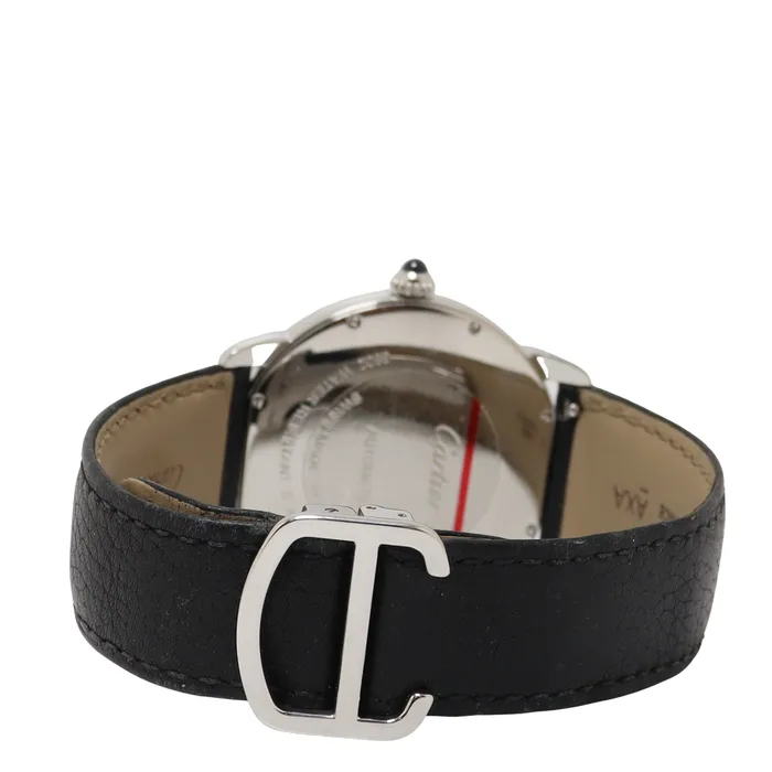 Bracelets Happy Jewelers Cartier Ronde Solo Stainless Steel 42mm Silver Roman Dial Watch Reference WSSRN0022
