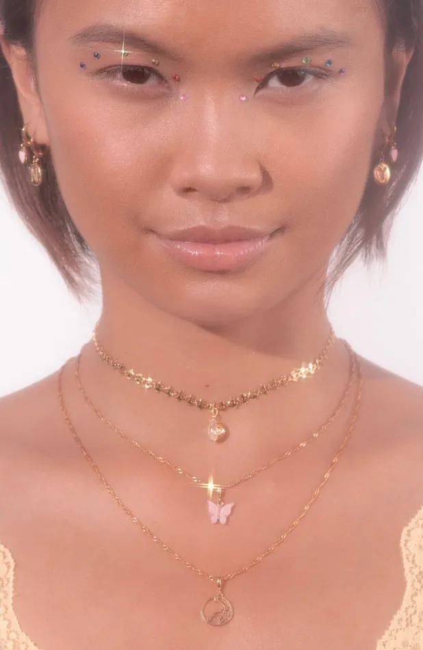 Chvker Jewelry Necklaces Blush Butterfly Necklace