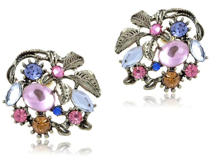 Earrings Alilang Multicoloured Jewels Sprouting From Leaves Delight Magic Of This World Earrings Earrings Alilang Multicoloured Jewels Sprouting From Leaves Delight Magic Of This World Earrings