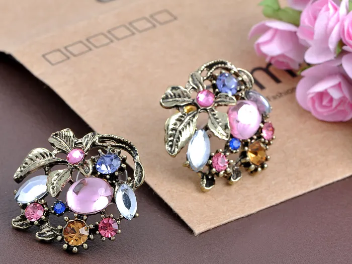 Earrings Alilang Multicoloured Jewels Sprouting From Leaves Delight Magic Of This World Earrings