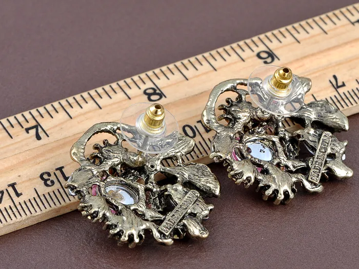 Earrings Alilang Multicoloured Jewels Sprouting From Leaves Delight Magic Of This World Earrings