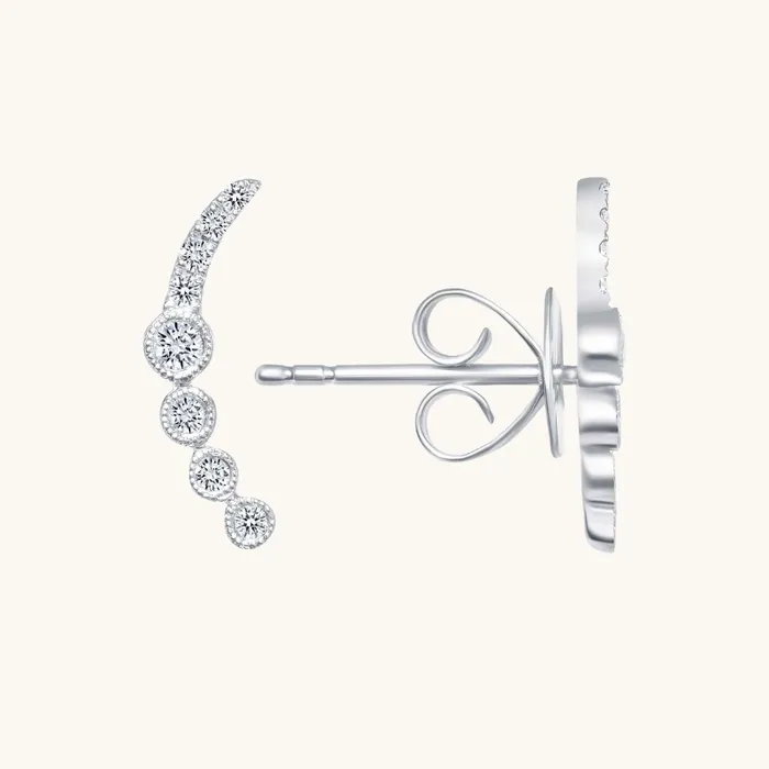 Earrings Happy Jewelers The Diamond Ear Climber Earrings