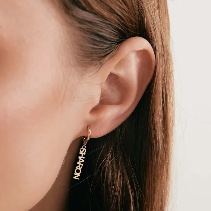 Earrings Name Dangling Earrings Gelin Diamond