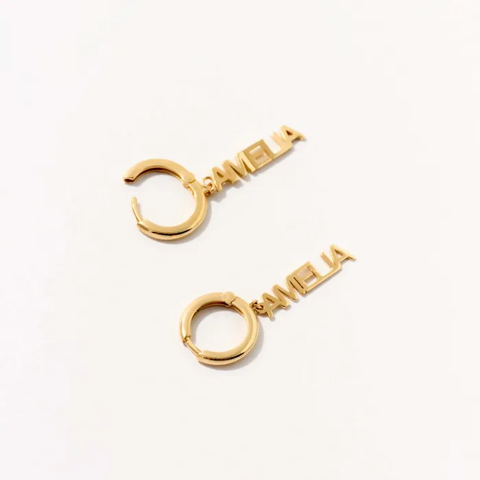 Earrings Name Dangling Earrings Gelin Diamond