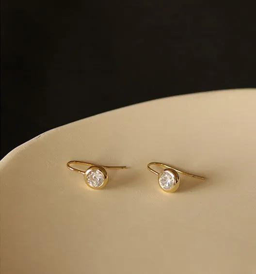 Earrings Simple Single Crystal Earrings Refined by AnnaKaci