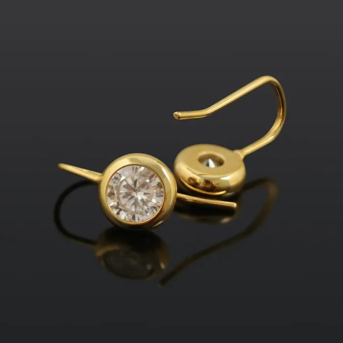 Earrings Simple Single Crystal Earrings Refined by AnnaKaci Earrings Simple Single Crystal Earrings Refined by AnnaKaci