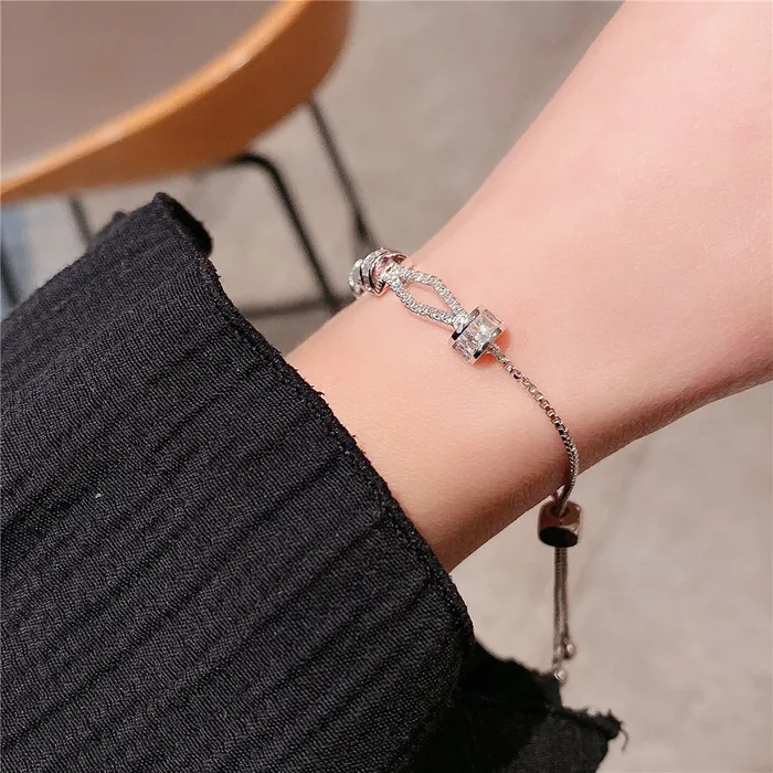 Elegant Silver Crystal Bracelet Refined by AnnaKaci Bracelets Elegant Silver Crystal Bracelet Refined by AnnaKaci Bracelets