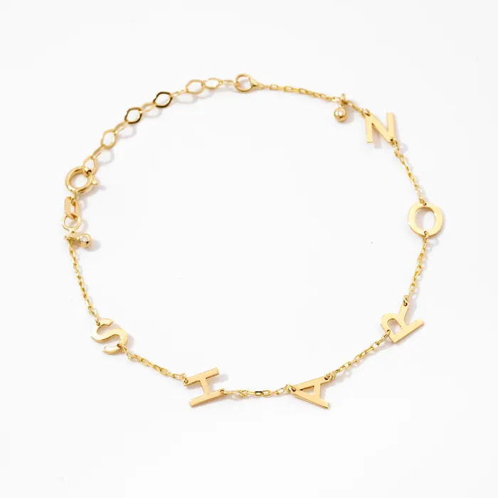 Gelin Diamond Bracelets Letter Name Bracelet