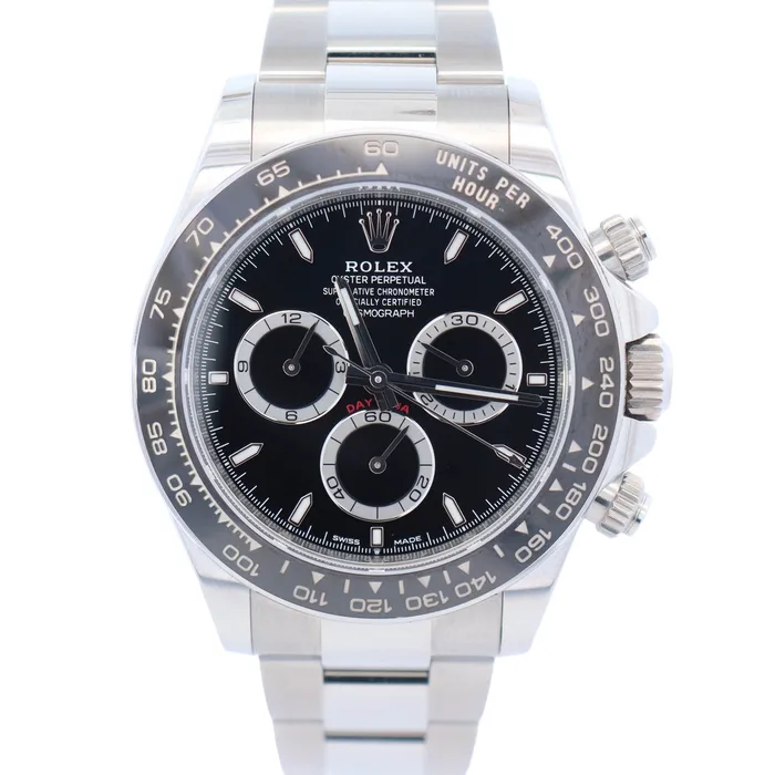 Happy Jewelers Rolex Daytona 40mm Black Dial Watch Ref 126500LN Watches