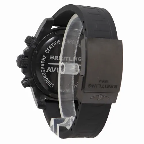 Happy Jewelers Watches Breitling Mens Avenger Hurricane 12h Breitlight 50mm Black Chronograph Dial Watch XB0170