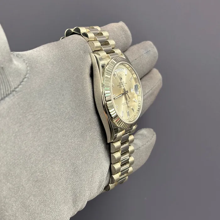 Happy Jewelers Watches Rolex DayDate 40mm Silver Dial Watch Ref 228239 Happy Jewelers Watches Rolex DayDate 40mm Silver Dial Watch Ref 228239