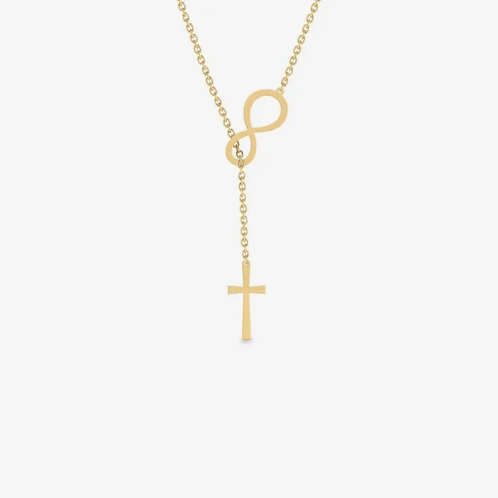 Infinity Cross Necklace Gelin Diamond Necklaces
