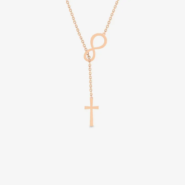 Infinity Cross Necklace Gelin Diamond Necklaces