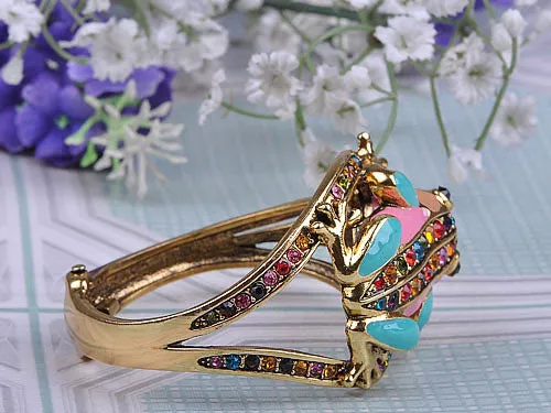 Multicolored Pastel Spring Frog Bangle Bracelet Alilang Bracelets Multicolored Pastel Spring Frog Bangle Bracelet Alilang Bracelets