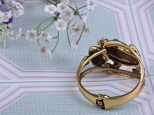Multicolored Pastel Spring Frog Bangle Bracelet Alilang Bracelets Multicolored Pastel Spring Frog Bangle Bracelet Alilang Bracelets