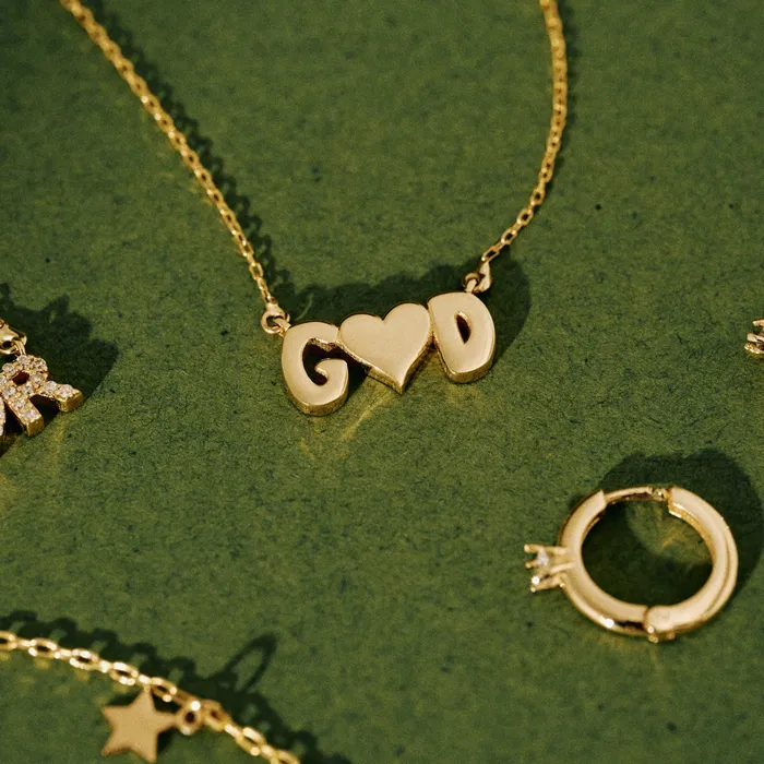 Necklaces Gelin Diamond Couples Letters Heart Necklace