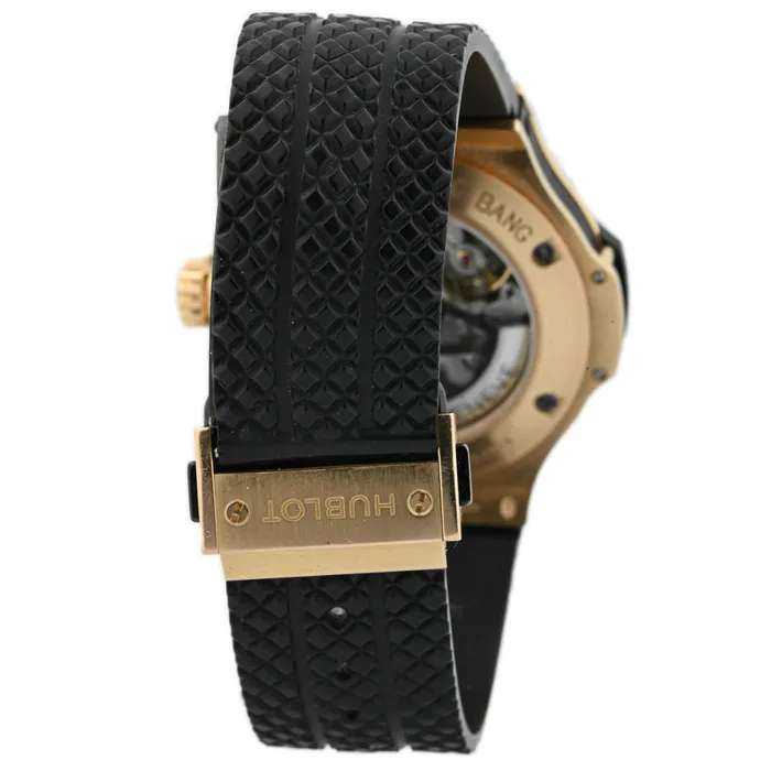 PreStyled Sets Hublot Mens Big Bang 18K Red Gold 44mm Black Checkerboard Dial Watch Reference 301PB131RX happy jewelers