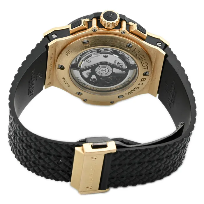 PreStyled Sets Hublot Mens Big Bang 18K Red Gold 44mm Black Checkerboard Dial Watch Reference 301PB131RX happy jewelers