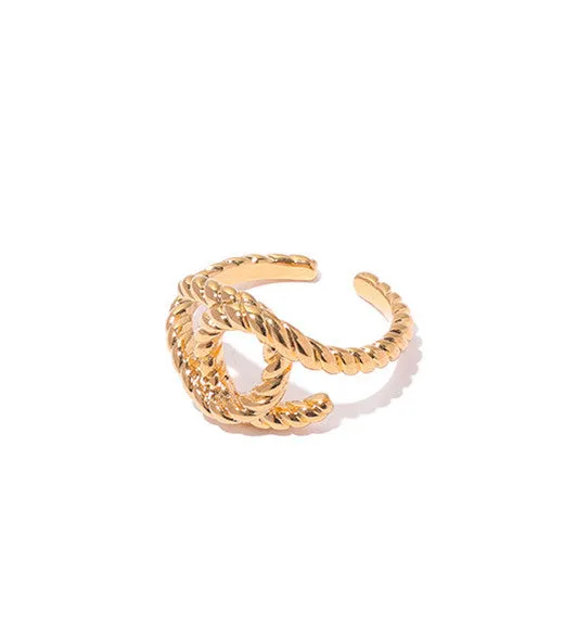 PreStyled Sets Refined by AnnaKaci Assorted Geometric Gold Rings