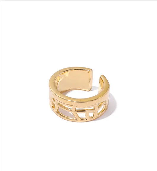 PreStyled Sets Refined by AnnaKaci Assorted Geometric Gold Rings
