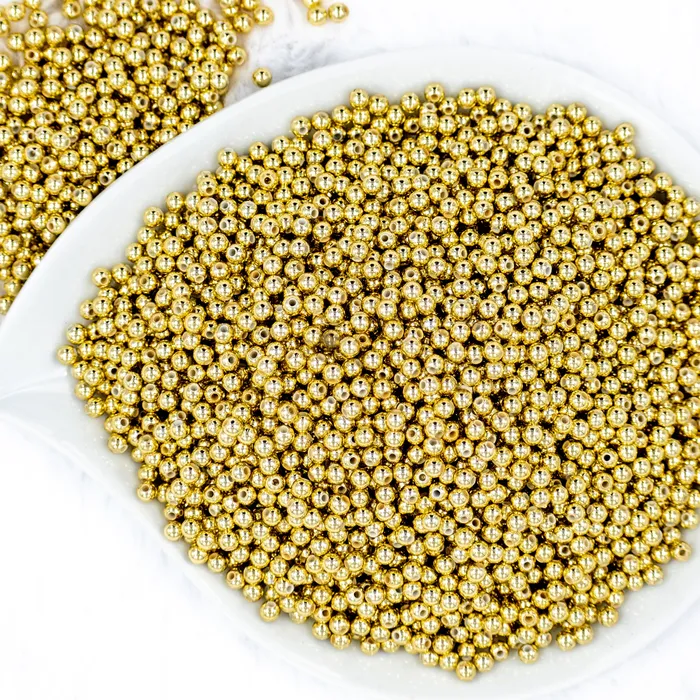 PreStyled Sets The BumbleBead Company 4mm Gold Acrylic Spacer Beads 100120 Count