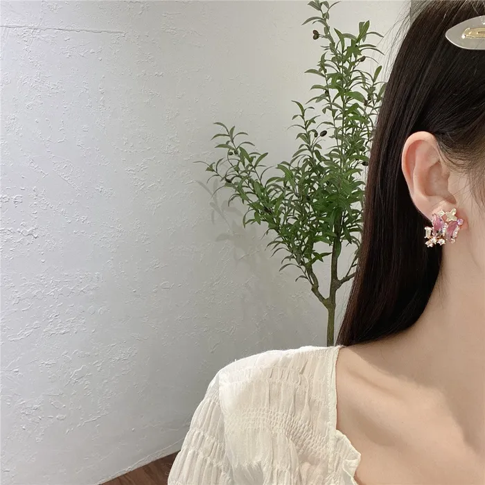 Refined by AnnaKaci Blush Pink Butterfly Earring Studs Earrings Refined by AnnaKaci Blush Pink Butterfly Earring Studs Earrings