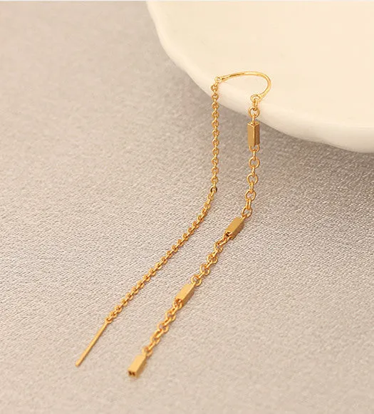 Refined by AnnaKaci Earrings Mini Gold Bar Ear Threader