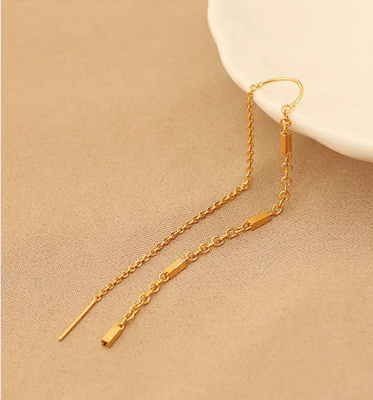 Refined by AnnaKaci Earrings Mini Gold Bar Ear Threader