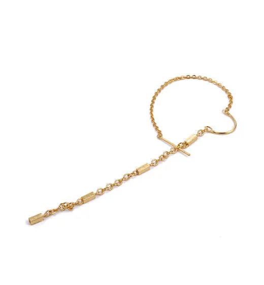 Refined by AnnaKaci Earrings Mini Gold Bar Ear Threader