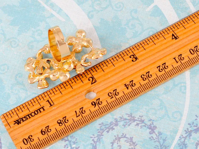 Rings Alilang Brilliant Topaz Clustered Floral Flower Ring Rings Alilang Brilliant Topaz Clustered Floral Flower Ring