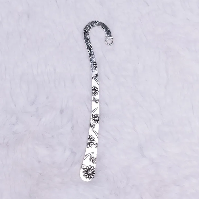 Rings The BumbleBead Company Silver Floral Beadable Book Mark