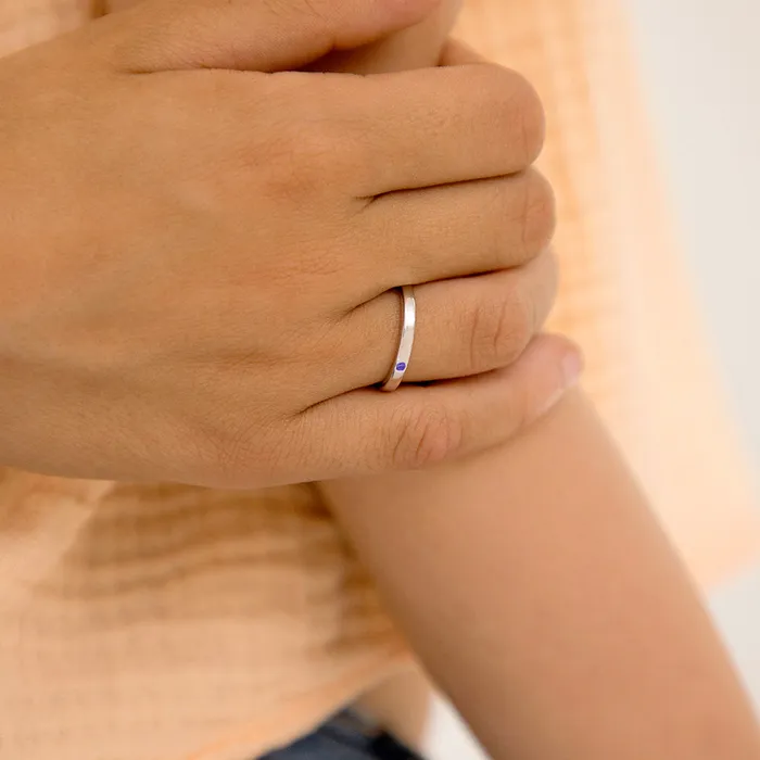 Rings Thin CZ Gem Band Size 25 Baby Toddler Kids Ring Sterling Silver Kids Rings