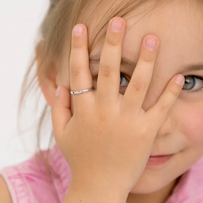 Rings Thin CZ Gem Band Size 25 Baby Toddler Kids Ring Sterling Silver Kids Rings