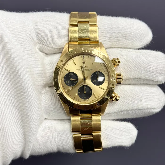 Rolex Daytona 375mm Champagne Dial Watch Ref 6265 Happy Jewelers Watches