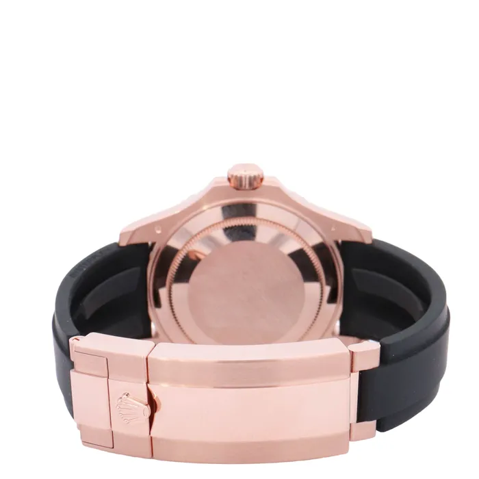Rolex Yachtmaster 40mm Rose Gold Factory Pave Diamond Watch Reference 126655 Happy Jewelers Watches