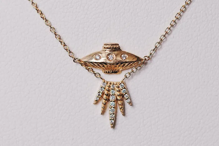 Sofia Zakia Necklaces Diamond Tender Abduction UFO Necklace