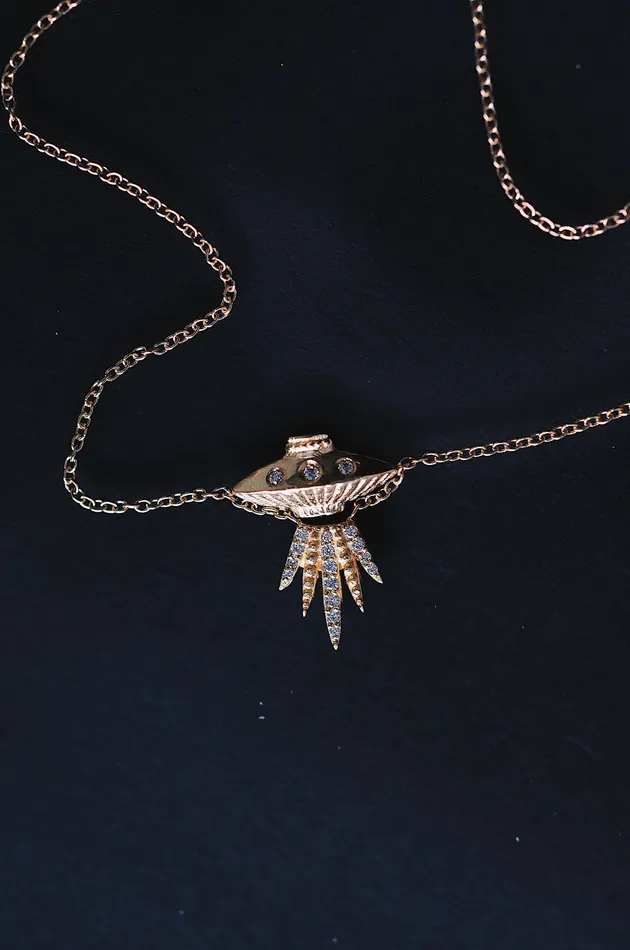 Sofia Zakia Necklaces Diamond Tender Abduction UFO Necklace